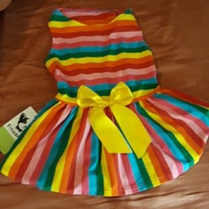 Fitwarm Rainbow Pet Clothes Dog Dress